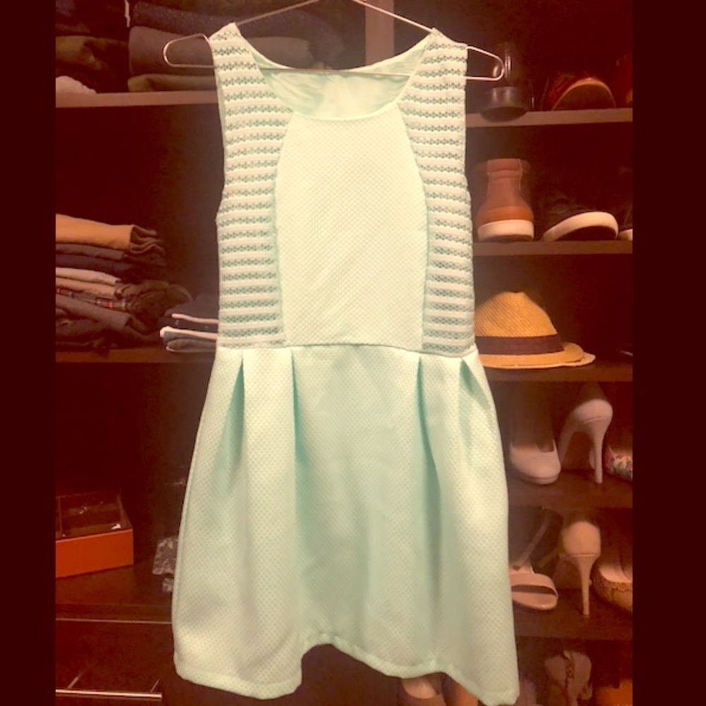 Mint green summer dress